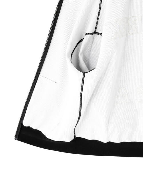 AVIREX（アヴィレックス）の「《WEB&DEPOT限定》BONDING ZIP UP PARKA / ボンディング ジップアップ パーカー / AVIREX / アヴィレックス（パーカー・メンズ・ブラック/その他/ホワイト/グレー・L/2XL/XL/M）」の20枚目の写真