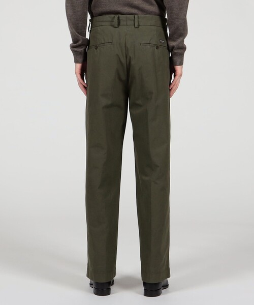 TOMORROWLAND （トゥモローランド）の「60/3 コットンオックスフォード 1プリーツバレルパンツ（チノパンツ・メンズ・ダークブルー/カーキ/オフホワイト・M/S/L/XS）」の6枚目の写真