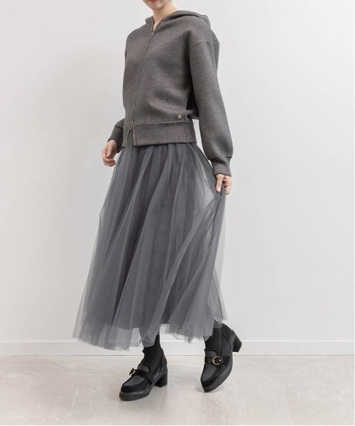 RANDA（ランダ）の「2WAY フェイクファーニットパーカー（パーカー・レディース・クリーム/ベージュ/グレー・FT/FREE）」の14枚目の写真