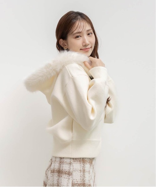 2WAY フェイクファーニットパーカー（パーカー）｜RANDA（ランダ）の