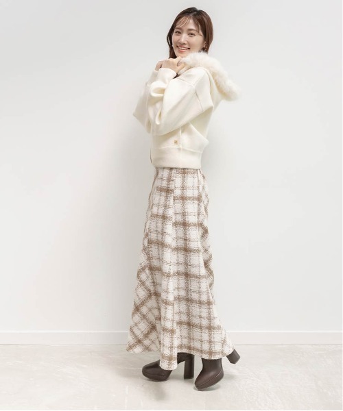 RANDA（ランダ）の「2WAY フェイクファーニットパーカー（パーカー・レディース・クリーム/ベージュ/グレー・FT/FREE）」の22枚目の写真