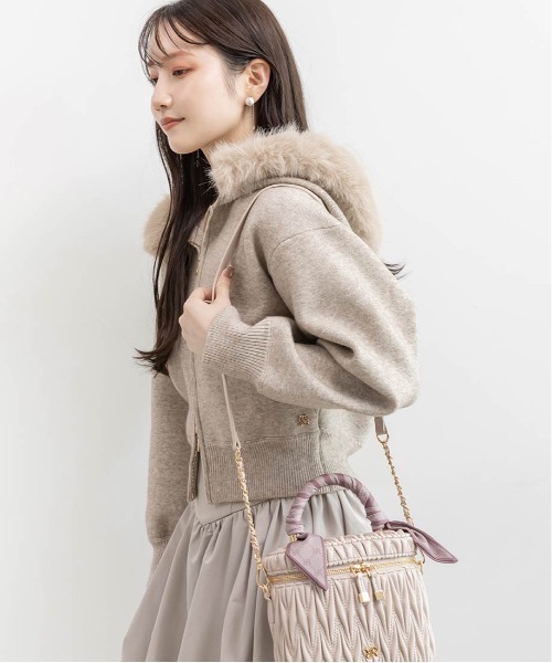 2WAY フェイクファーニットパーカー（パーカー）｜RANDA（ランダ