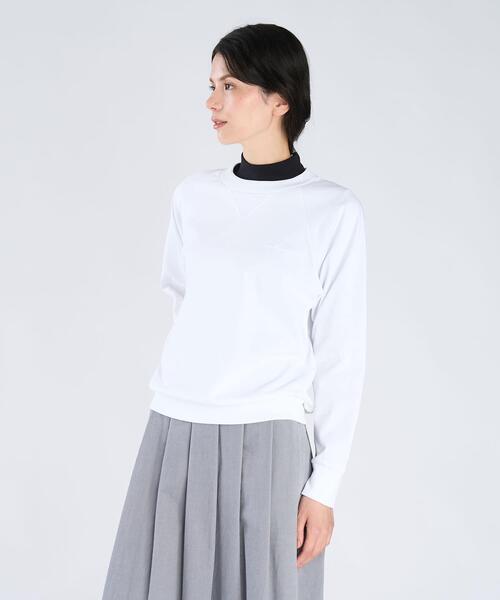 agnes b.（アニエスベー）の「刺繍 コットン 長袖 スウェット ”Senga”（スウェット・レディース・ホワイト・1/3/2）」の2枚目の写真