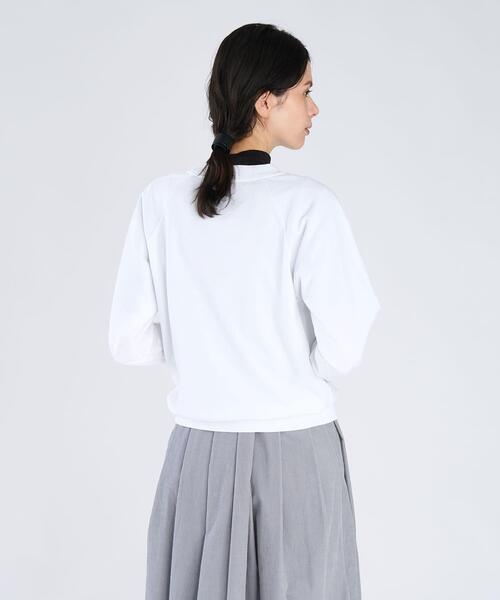 agnes b.（アニエスベー）の「刺繍 コットン 長袖 スウェット ”Senga”（スウェット・レディース・ホワイト・1/3/2）」の4枚目の写真