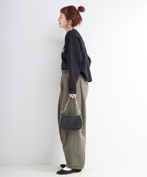 B.C STOCK(ベーセーストック)の「ラメフレンチロゴプルオーバー(ニット/セーター・レディース・グリーン/グレー/ブラック・FREE)」の5枚目の写真