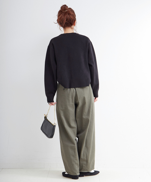 B.C STOCK(ベーセーストック)の「ラメフレンチロゴプルオーバー(ニット/セーター・レディース・グリーン/グレー/ブラック・FREE)」の6枚目の写真