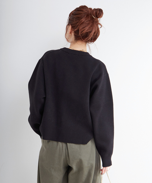 B.C STOCK(ベーセーストック)の「ラメフレンチロゴプルオーバー(ニット/セーター・レディース・グリーン/グレー/ブラック・FREE)」の10枚目の写真