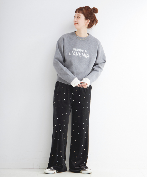 B.C STOCK(ベーセーストック)の「ラメフレンチロゴプルオーバー(ニット/セーター・レディース・グリーン/グレー/ブラック・FREE)」の20枚目の写真