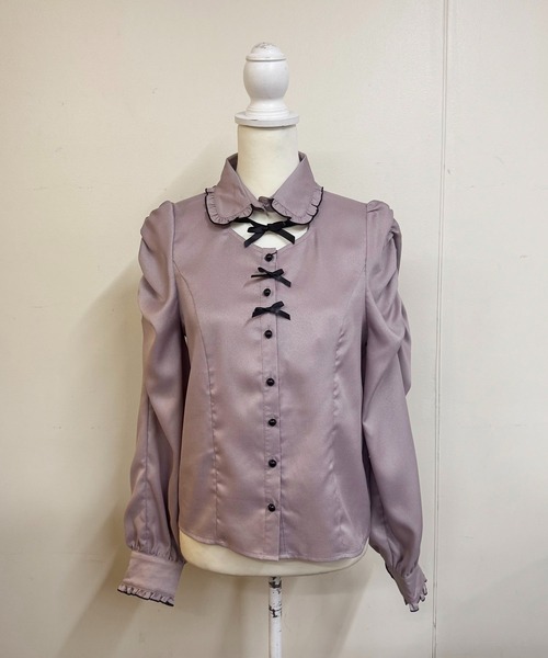 MA*RS(アメーバーマーズ)の「デコルテ開きメローフリル襟ブラウス(シャツ/ブラウス・レディース・ピンク/ホワイト/ブラック・FREE)」の7枚目の写真