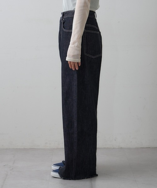 CIAOPANIC TYPY（チャオパニックティピー）の「【ZOZO限定】【マルチサイズ】切替パターンワイドデニム（デニムパンツ・レディース・ブラック/インディゴブルー/キナリ・マルチサイズ）」の22枚目の写真