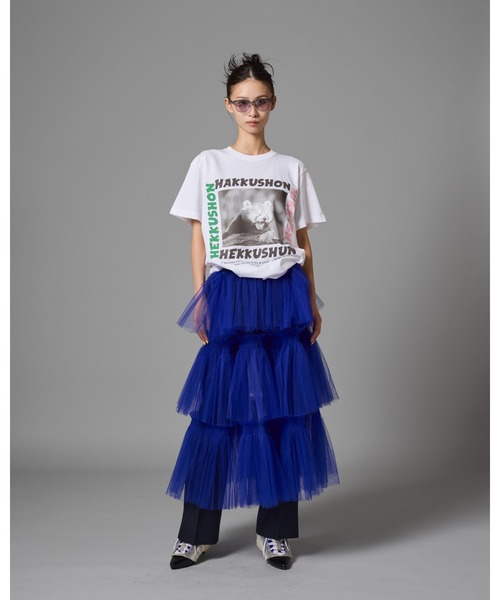 NON TOKYO(ノントーキョー)の「NON TOKYO/ノントーキョー/プリントTシャツ(アライグマ)(Tシャツ/カットソー・レディース・ホワイト/ブラック/ブラウン・1/2)」の6枚目の写真