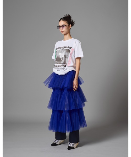 NON TOKYO(ノントーキョー)の「NON TOKYO/ノントーキョー/プリントTシャツ(アライグマ)(Tシャツ/カットソー・レディース・ホワイト/ブラック/ブラウン・1/2)」の5枚目の写真