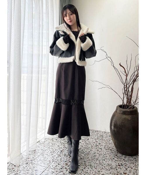 セール】フェイクレザームートンボンバージャケット（その他アウター