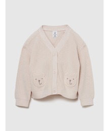 カーディガン　ボレロ　BABY ベベ BeBe 【日本製】レース編みボレロカーディガン(110~130cm