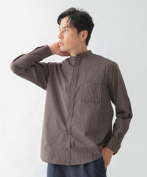 URBAN RESEARCH ROSSO MEN(アーバンリサーチロッソメン)の「『XLサイズあり』ハイパフォーマンスブロードバンドカラーシャツ(シャツ/ブラウス・メンズ・ホワイト/ブラウン/ブラウン系その他/ブルー系その他/ストライプ/ネイビー・MEDIUM/SMALL/LARGE/X-LARGE)」の4枚目の写真