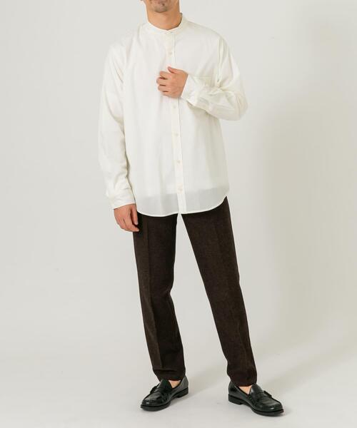 URBAN RESEARCH ROSSO MEN(アーバンリサーチロッソメン)の「『XLサイズあり』ハイパフォーマンスブロードバンドカラーシャツ(シャツ/ブラウス・メンズ・ホワイト/ブラウン/ブラウン系その他/ブルー系その他/ストライプ/ネイビー・MEDIUM/SMALL/LARGE/X-LARGE)」の14枚目の写真