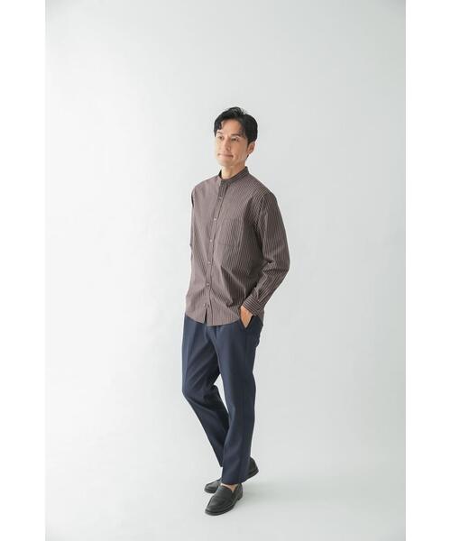 URBAN RESEARCH ROSSO MEN(アーバンリサーチロッソメン)の「『XLサイズあり』ハイパフォーマンスブロードバンドカラーシャツ(シャツ/ブラウス・メンズ・ホワイト/ブラウン/ブラウン系その他/ブルー系その他/ストライプ/ネイビー・MEDIUM/SMALL/LARGE/X-LARGE)」の7枚目の写真