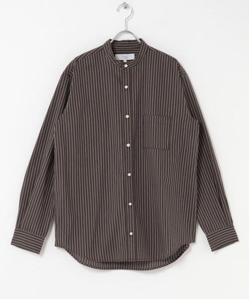 URBAN RESEARCH ROSSO MEN(アーバンリサーチロッソメン)の「『XLサイズあり』ハイパフォーマンスブロードバンドカラーシャツ(シャツ/ブラウス・メンズ・ホワイト/ブラウン/ブラウン系その他/ブルー系その他/ストライプ/ネイビー・MEDIUM/SMALL/LARGE/X-LARGE)」の10枚目の写真