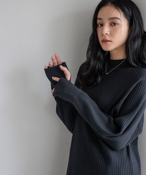 LOWRYS FARM（ローリーズファーム）の「ワイドリブプルオーバーＬＳ　600405（ニット/セーター・レディース・アイボリー/ブラック/ブラウン/パープル・FREE）」の19枚目の写真