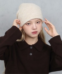 モヘアニット」に該当する帽子（ホワイト/白色系）ファッション通販