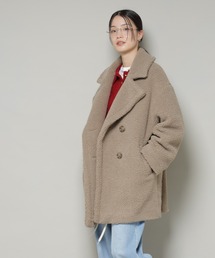 NANO universe | ボアワイドダブルボタンコート(チェスターコート)