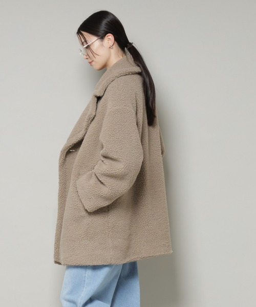 セール】ボアワイドダブルボタンコート（チェスターコート）｜NANO