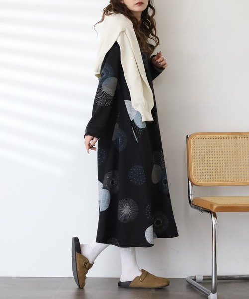 BARNDOOR(バーンドア)の「ニットソー ワンピース 長袖 26AW(ワンピース・レディース・ナチュラル/ベージュ系1/ブルー系1/イエロー系1/ブラック系1/グレー系1・FREE)」の11枚目の写真