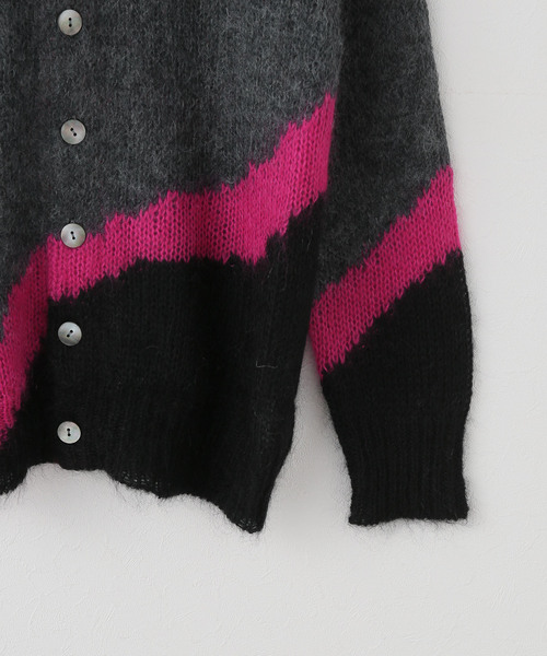 NOMARHYTHM TEXTILE】MULTI Colour Mohair MIX Cardigan