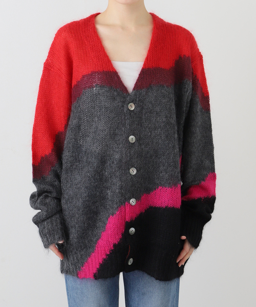 NOMARHYTHM TEXTILE】MULTI Colour Mohair MIX Cardigan
