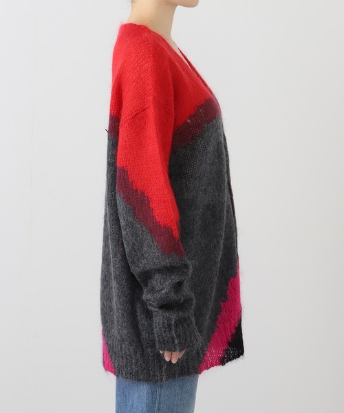 NOMARHYTHM TEXTILE】MULTI Colour Mohair MIX Cardigan