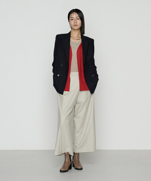 COMME CA(コムサ)の「ウール梳毛 Vネックカーディガン(カーディガン/ボレロ・レディース・サックスブルー/チャコール/トップグレー/レッド・9号/11号)」の19枚目の写真