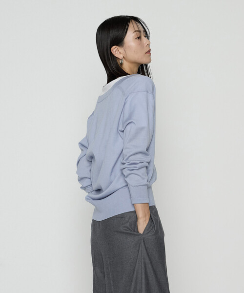 COMME CA(コムサ)の「ウール梳毛 Vネックカーディガン(カーディガン/ボレロ・レディース・サックスブルー/チャコール/トップグレー/レッド・9号/11号)」の13枚目の写真