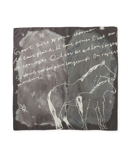 SALON adam et rope'（サロン アダム エ ロペ）の「スケッチプリントシルクスカーフ（バンダナ/スカーフ・レディース・ピンク/ダークブラウン・FREE）」の8枚目の写真