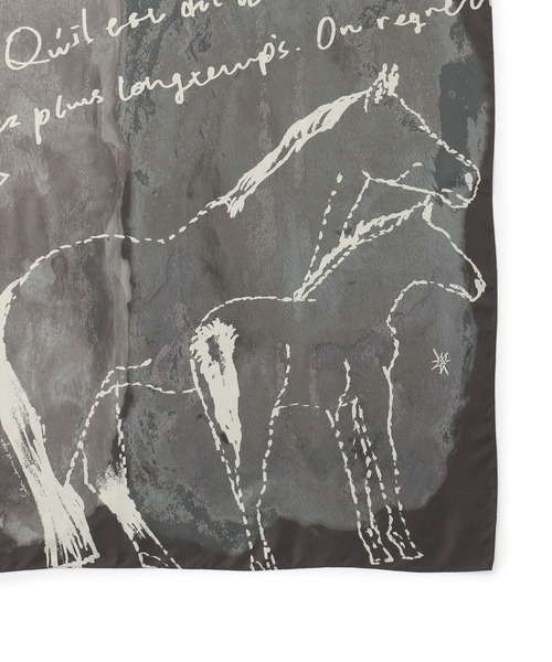 SALON adam et rope'（サロン アダム エ ロペ）の「スケッチプリントシルクスカーフ（バンダナ/スカーフ・レディース・ピンク/ダークブラウン・FREE）」の9枚目の写真