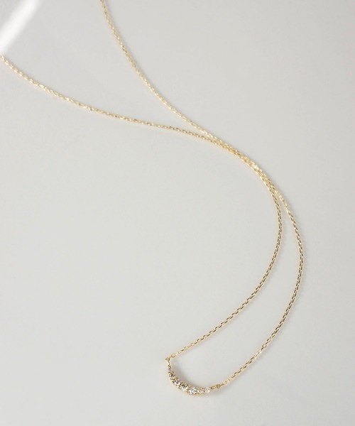 anq.（アンク）の「「anq.」K10・Selene 0.08ctダイヤモンド ネックレス（ネックレス・レディース・イエローゴールド・ONESIZE）」の3枚目の写真
