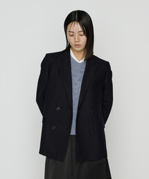 COMME CA | トリアセウールフラノウィンドペン ダブルジャケット(テーラードジャケット)