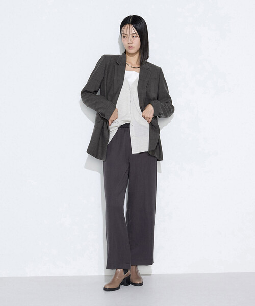 COMME CA（コムサ）の「トリアセウールフラノウィンドペン ダブルジャケット（テーラードジャケット・レディース・グレー系その他/ネイビー・11号/9号）」の22枚目の写真