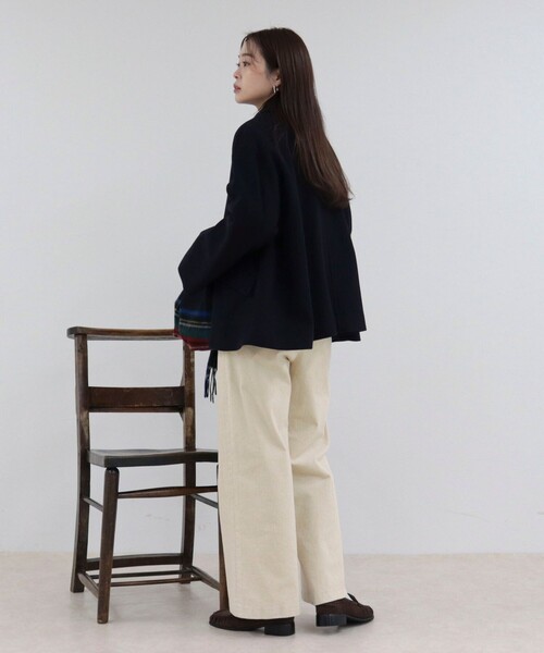 Traditional Weatherwear(トラディショナルウェザーウェア)の「【Traditional WeatherWear】LINTON SHORT コート(ダッフルコート・レディース・ネイビー/ブラック・34/32)」の6枚目の写真