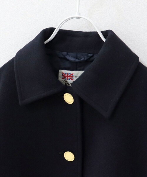 Traditional Weatherwear(トラディショナルウェザーウェア)の「【Traditional WeatherWear】LINTON SHORT コート(ダッフルコート・レディース・ネイビー/ブラック・34/32)」の16枚目の写真