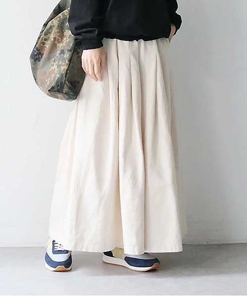 vent blanc(ヴァンブラン)の「vent blanc ヴァンブラン HAKAMA コットンイージーパンツ(その他パンツ・レディース・ナチュラル/ブラック/カーキ・FREE)」の3枚目の写真