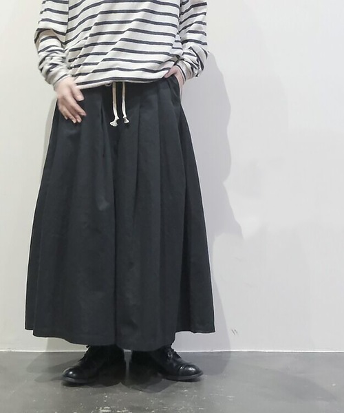 vent blanc(ヴァンブラン)の「vent blanc ヴァンブラン HAKAMA コットンイージーパンツ(その他パンツ・レディース・ナチュラル/ブラック/カーキ・FREE)」の9枚目の写真