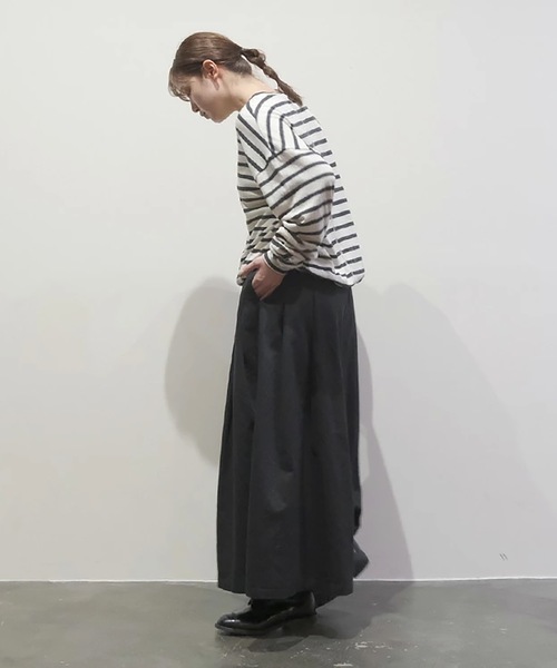 vent blanc(ヴァンブラン)の「vent blanc ヴァンブラン HAKAMA コットンイージーパンツ(その他パンツ・レディース・ナチュラル/ブラック/カーキ・FREE)」の11枚目の写真