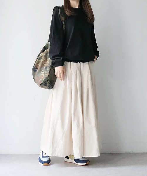 vent blanc(ヴァンブラン)の「vent blanc ヴァンブラン HAKAMA コットンイージーパンツ(その他パンツ・レディース・ナチュラル/ブラック/カーキ・FREE)」の5枚目の写真