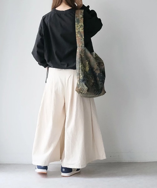 vent blanc(ヴァンブラン)の「vent blanc ヴァンブラン HAKAMA コットンイージーパンツ(その他パンツ・レディース・ナチュラル/ブラック/カーキ・FREE)」の6枚目の写真