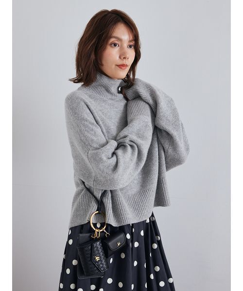 Mila Owen(ミラオーウェン)の「ウールカシミヤタートルネックニット(ニット/セーター・レディース・ホワイト/ライトグレー/ブラウン/ピンク/イエロー・F)」の21枚目の写真