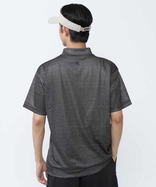 PEARLY GATES(パーリーゲイツ)の「【PEARLY GATES】KAZEメッシュ半袖ハイネックカットソー <ロゴバイヤスボーダー柄>(Tシャツ/カットソー・メンズ・ブラック系その他・LARGE)」の6枚目の写真