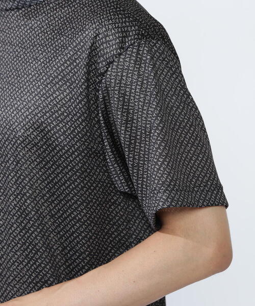 PEARLY GATES(パーリーゲイツ)の「【PEARLY GATES】KAZEメッシュ半袖ハイネックカットソー <ロゴバイヤスボーダー柄>(Tシャツ/カットソー・メンズ・ブラック系その他・LARGE)」の8枚目の写真