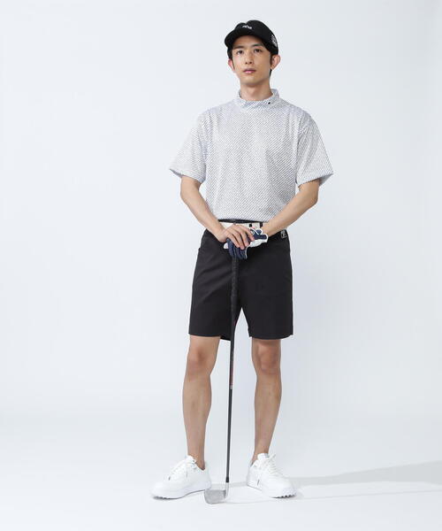PEARLY GATES(パーリーゲイツ)の「【PEARLY GATES】KAZEメッシュ半袖ハイネックカットソー <ロゴバイヤスボーダー柄>(Tシャツ/カットソー・メンズ・ブラック系その他・LARGE)」の15枚目の写真
