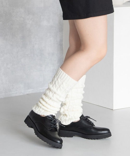 JELLY BEANS（ジェリービーンズ）の「インナーファーレースアップマニッシュシューズ(204-58151)JELLY BEANS(ジェリービーンズ)（ドレスシューズ・レディース・グレー/ブラウン/ブラック・23/22.5/24/23.5/24.5）」の2枚目の写真