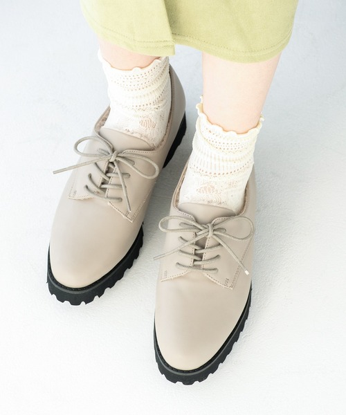 JELLY BEANS（ジェリービーンズ）の「インナーファーレースアップマニッシュシューズ(204-58151)JELLY BEANS(ジェリービーンズ)（ドレスシューズ・レディース・グレー/ブラウン/ブラック・23/22.5/24/23.5/24.5）」の17枚目の写真